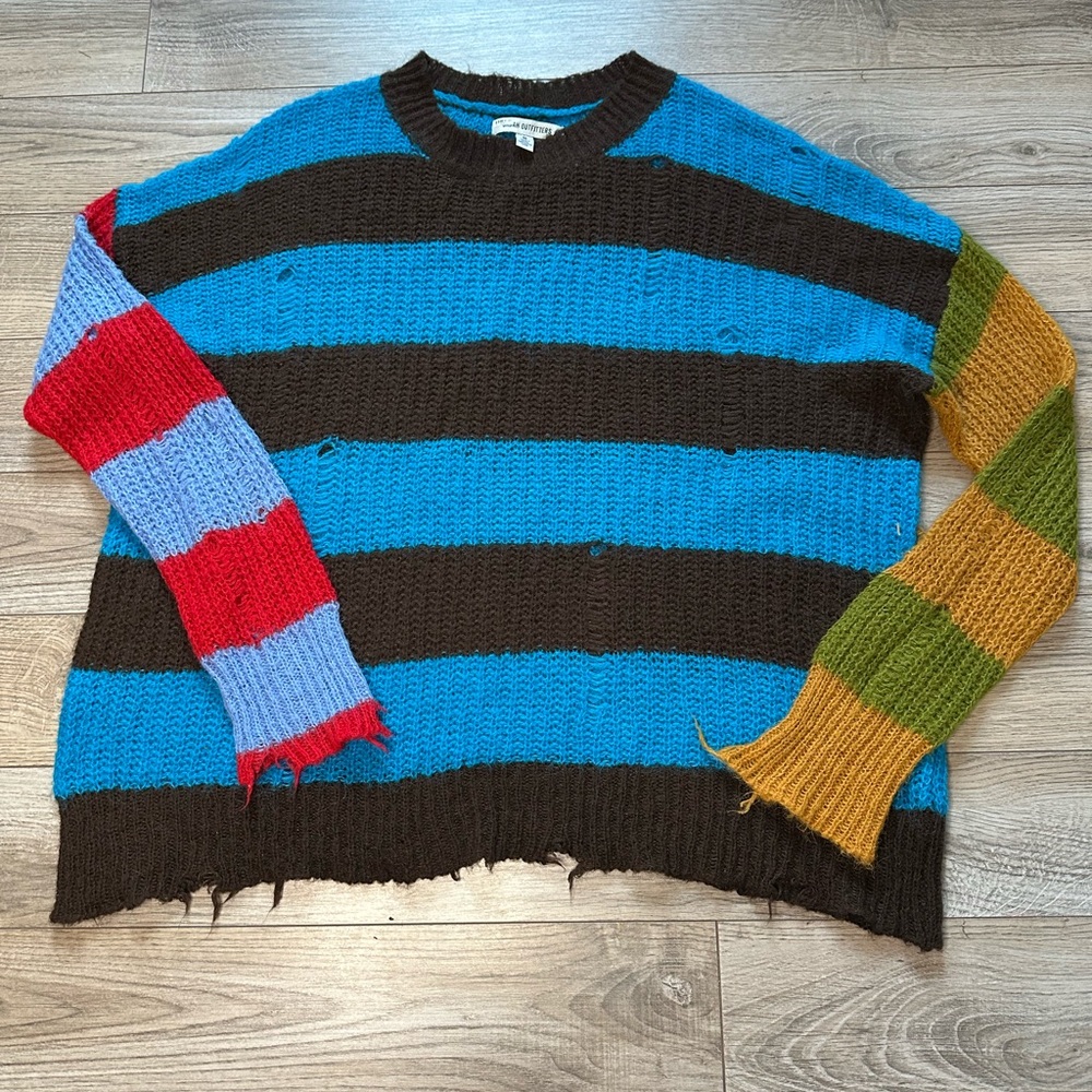 Urban Outfitters Multicolor Striped Crewneck Sweater
